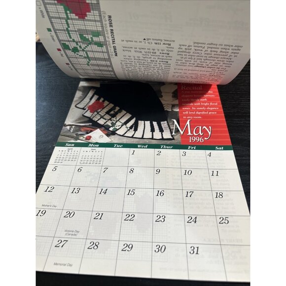 Vintage 1996 AFGHAN CALENDAR THE NEEDLECRAFT SHOP 12 DESIGNS CROCHET PATTERNS - Picture 2 of 4